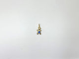 Children's gold pendant with a blue stone