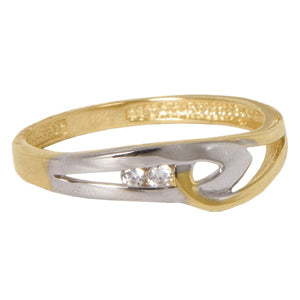 Bague en or avec 2 pierres au centre