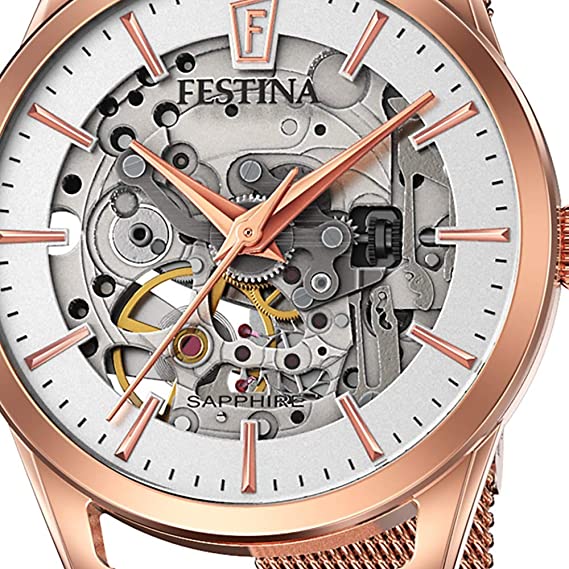 FESTINA WOMEN'S WHITE AUTOMATIC STAINLESS STEEL WATCH BRACELET F20539/1