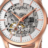 FESTINA WOMEN'S WHITE AUTOMATIC STAINLESS STEEL WATCH BRACELET F20539/1