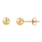 Boucles d'oreilles à tige fixe lisse en or