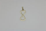 Pendentif infini coeur en or avec pierres