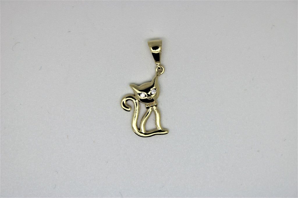 Gold cat pendant
