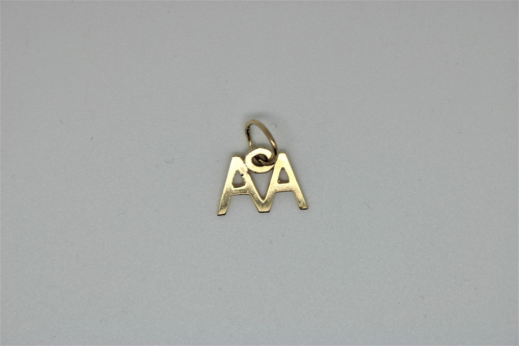 Double A gold pendant