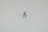 White gold pendant with cubic