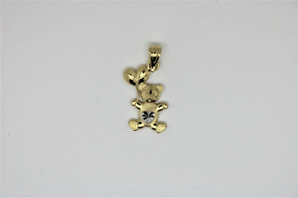 Gold teddy bear pendant