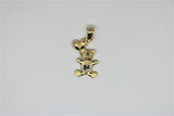 Gold teddy bear pendant