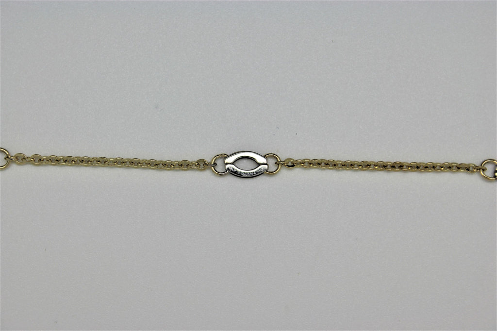 2-tone rolo gold bracelet