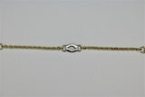 2-tone rolo gold bracelet