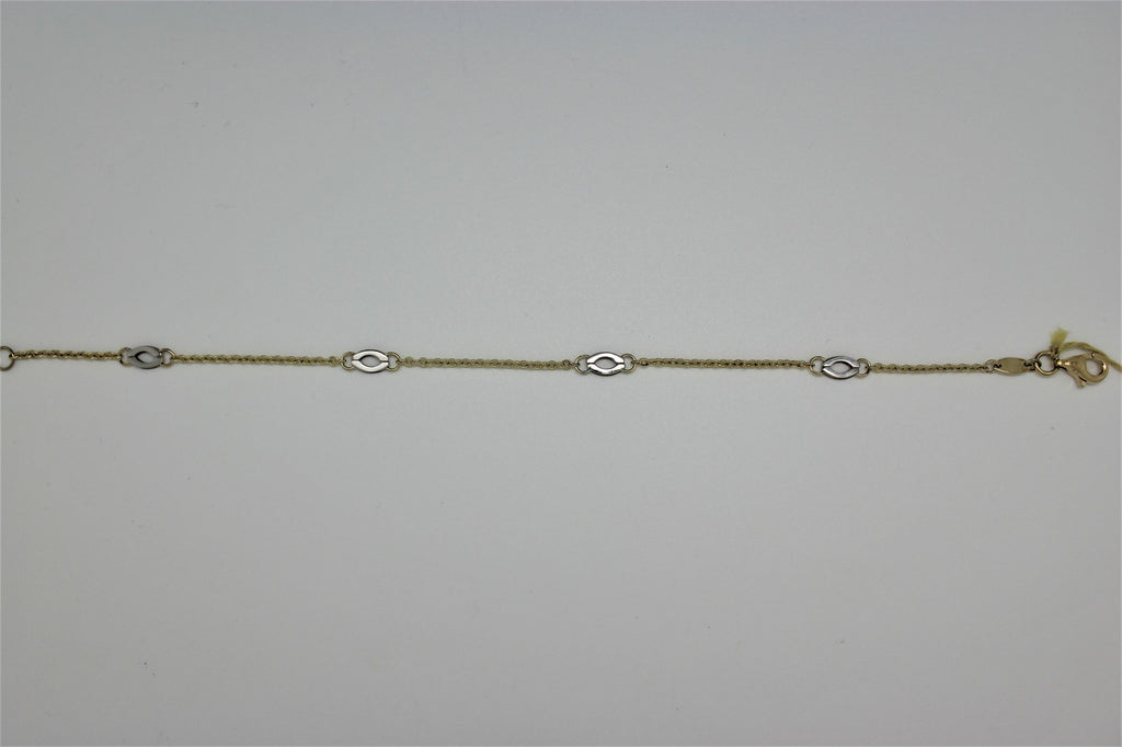 2-tone rolo gold bracelet