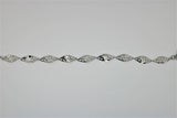White gold diamond cut bracelet