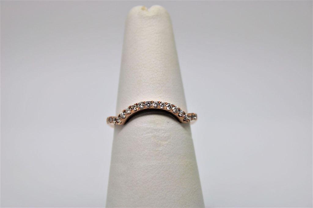 Engagement ring and bangle set in pink gold (diamonds)
