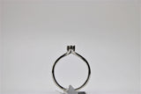 Solitaire engagement ring in white gold (diamonds)