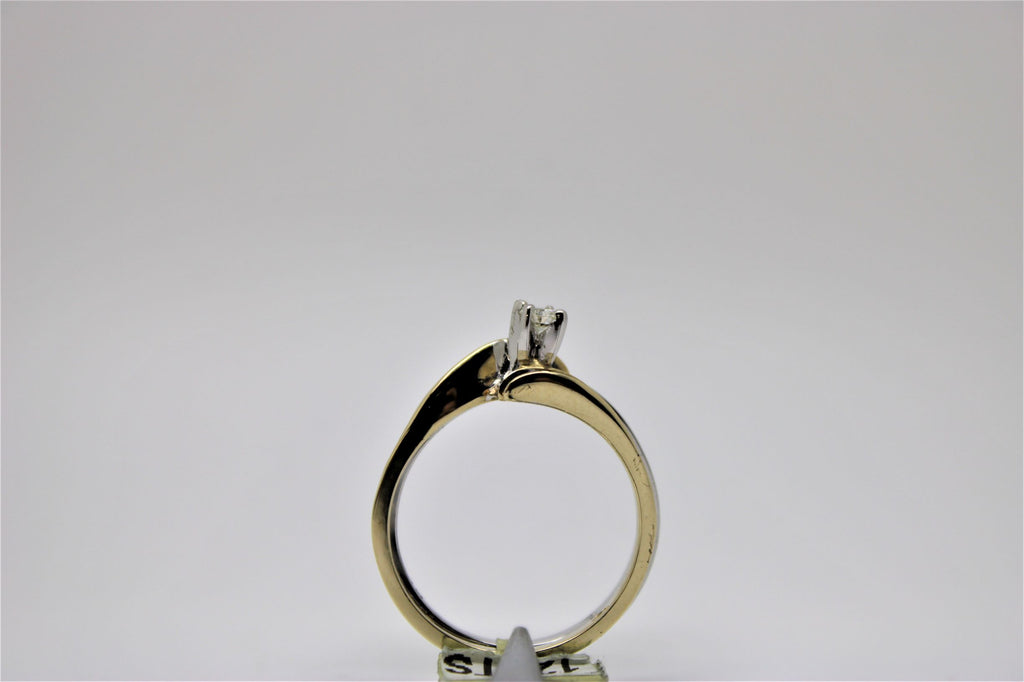 2-tone engagement ring and bangle set (diamond)