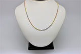 3 tone gold rolo chain