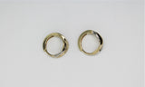 2 tones gold earring with stones