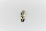 2 tone gold pendant with a row of stones