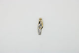 2 tone Gold pendant with 2 stones