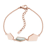 STEELX MOTHER OF PEARL GEOMETRIC BRACELET