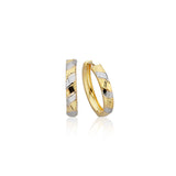 2 Tone Gold Earrings