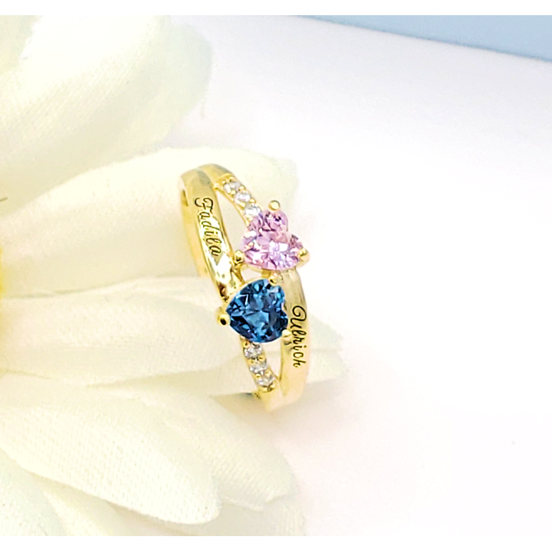 Intertwined Heart Love Ring