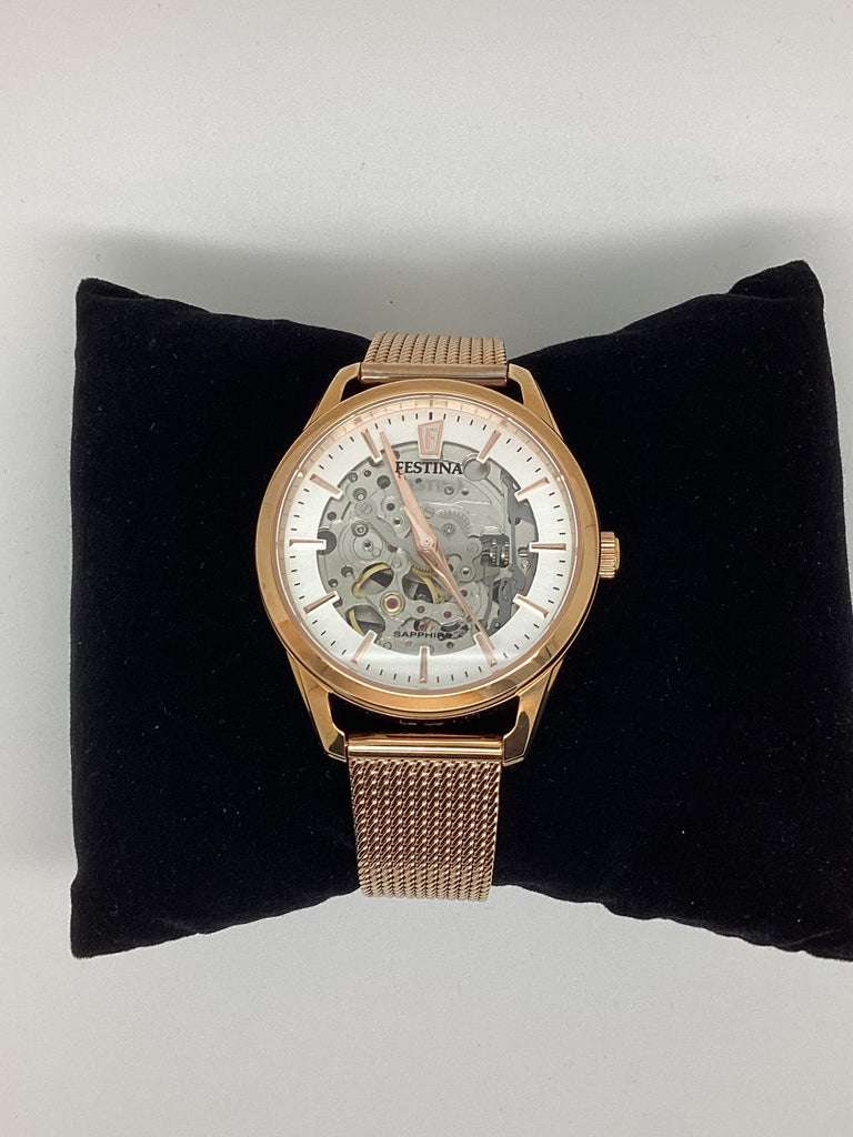 FESTINA WOMEN'S WHITE AUTOMATIC STAINLESS STEEL WATCH BRACELET F20539/1