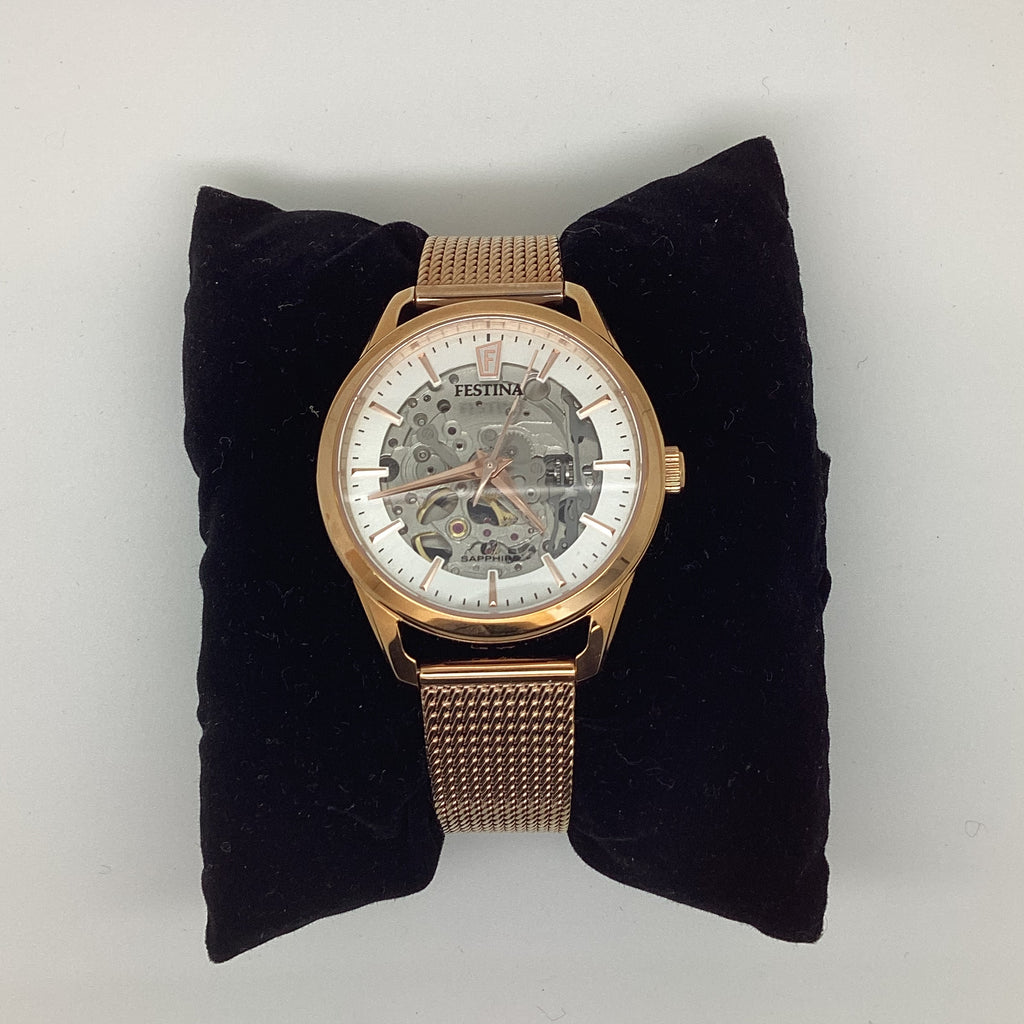 FESTINA WOMEN'S WHITE AUTOMATIC STAINLESS STEEL WATCH BRACELET F20539/1