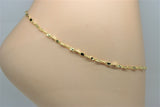 Diamond cut mirror gold ankle chain