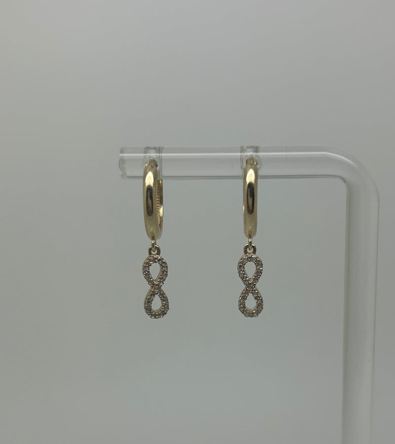 Boucles d'oreilles avec signes infini