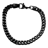 Plated Black Franco Chain Bracelet