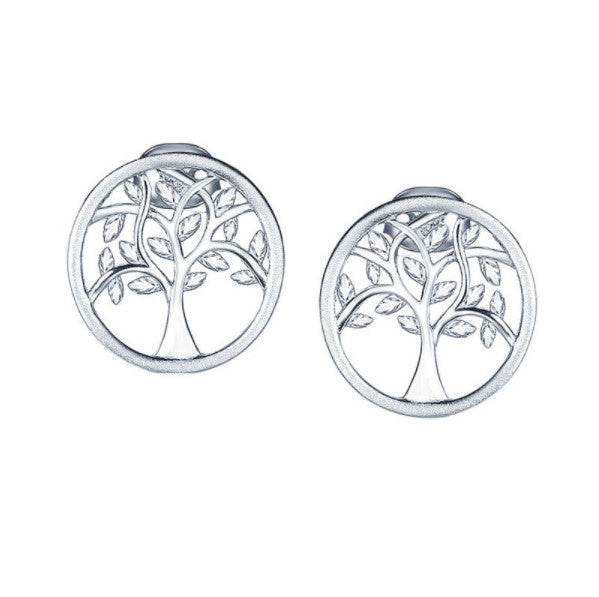 Boucles d'oreilles à tiges fixes arbre de vie