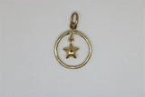 2-tone gold pendant with star in the center
