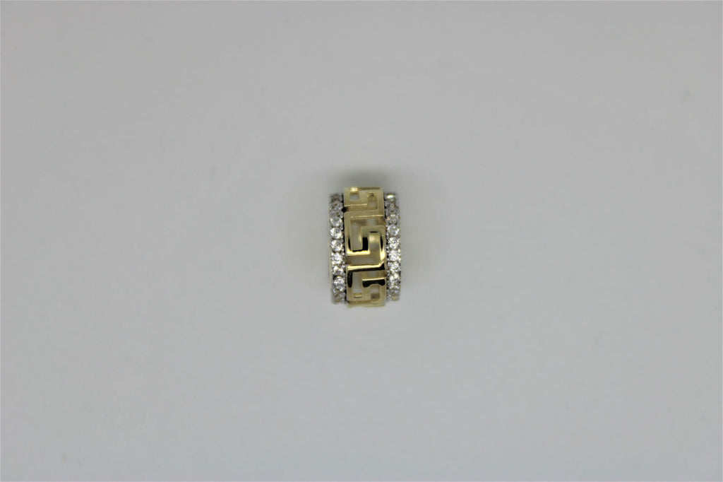 Versace barrel gold pendant with stones