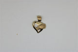 Gold heart pendant with a stone