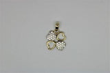 4 leaf clover gold pendant with stones