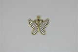 Gold butterfly pendant with stones