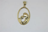Mother child gold pendant