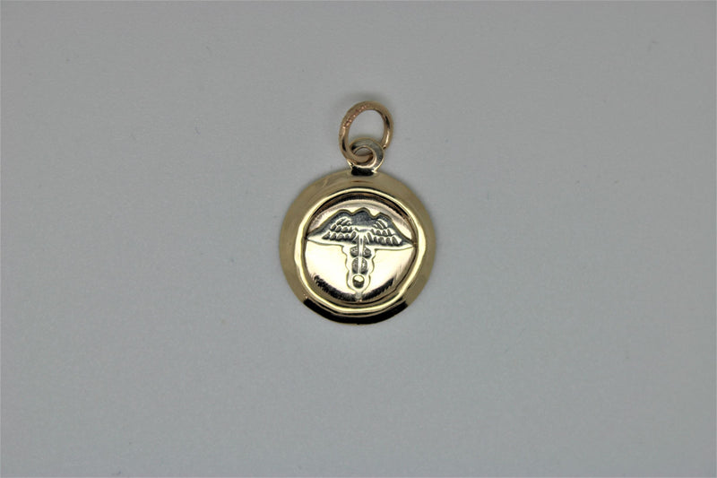 2-tone gold pendant medicalerte