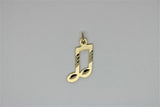 Gold musical note pendant