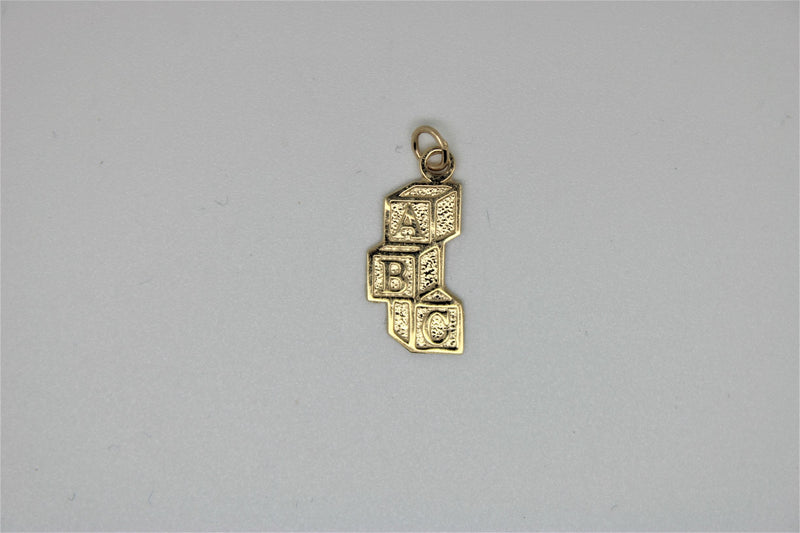 ABC Cubic Gold Pendant
