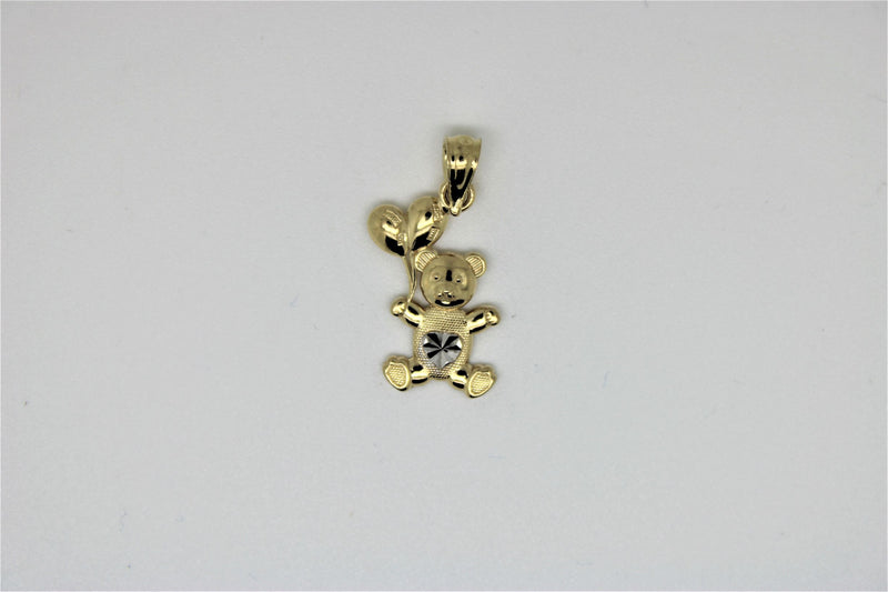 Gold teddy bear pendant