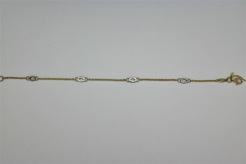 2-tone rolo gold bracelet