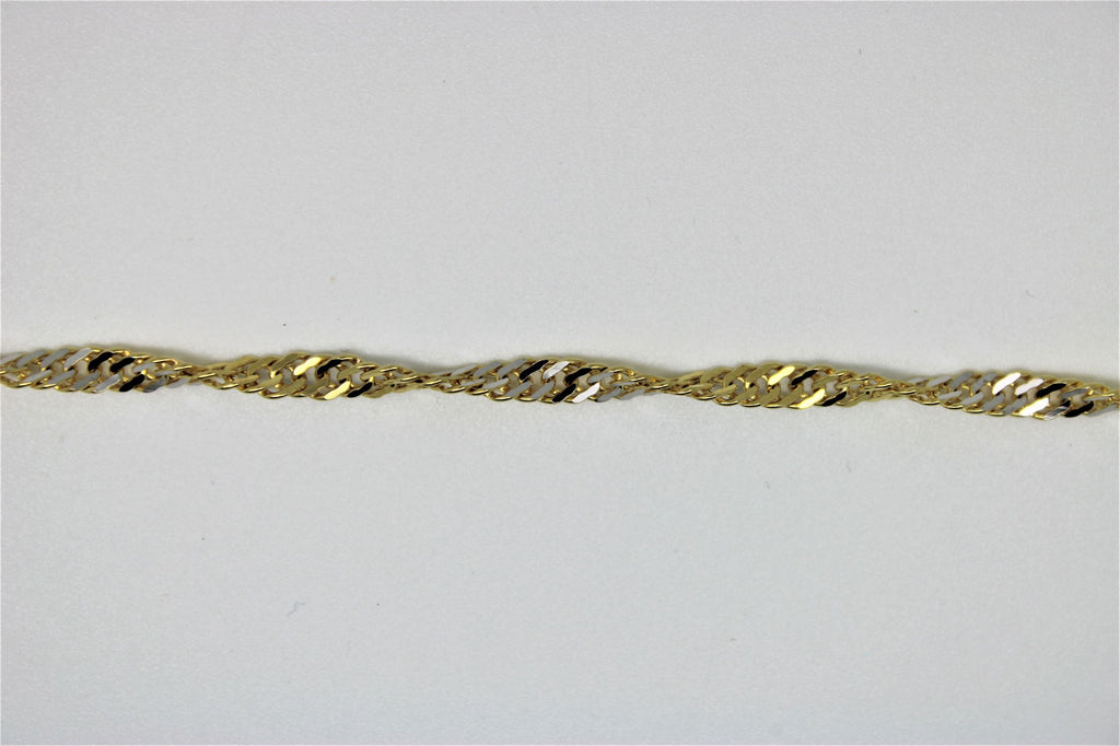 Singapore 2-tone gold bracelet