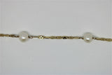 Mirror gold bracelet with pearl