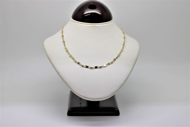 2-tone mirror gold chain