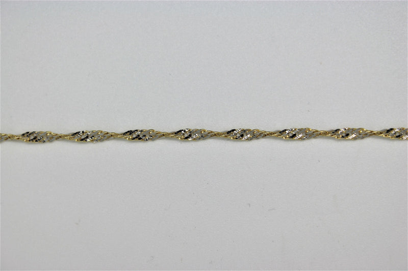 2-tone singapore gold chain