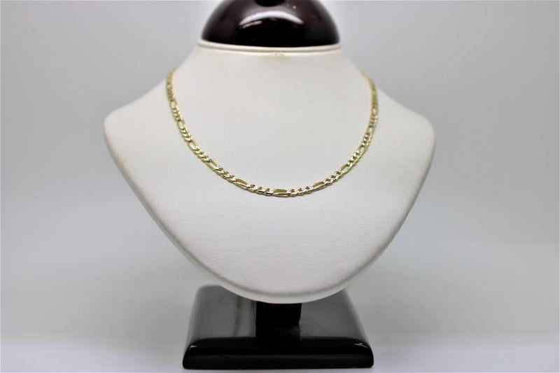 2-tone figaro gold chain