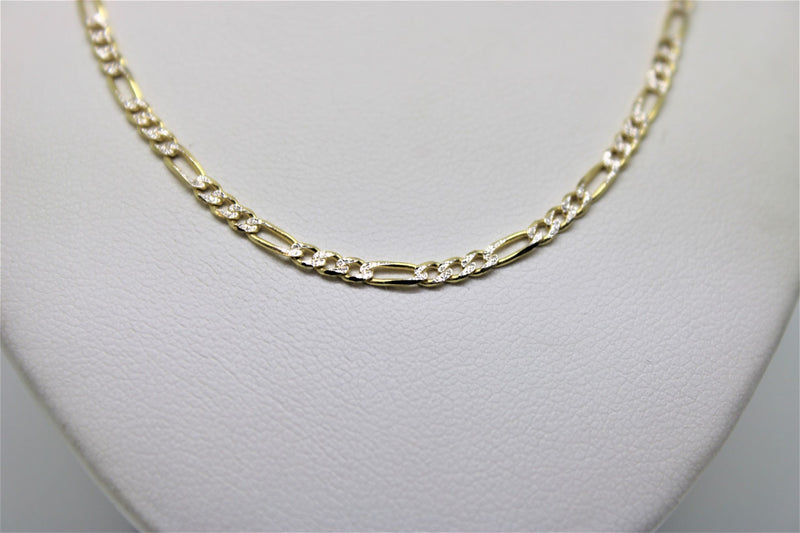 2-tone figaro gold chain