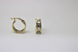 Versace diamond cut 2-tone gold earrings