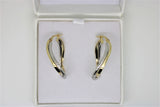 2 tones twisted gold earrings